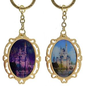 NWT Disney World Magic Kingdom Most Magical Place On Earth Double Sided Keychain